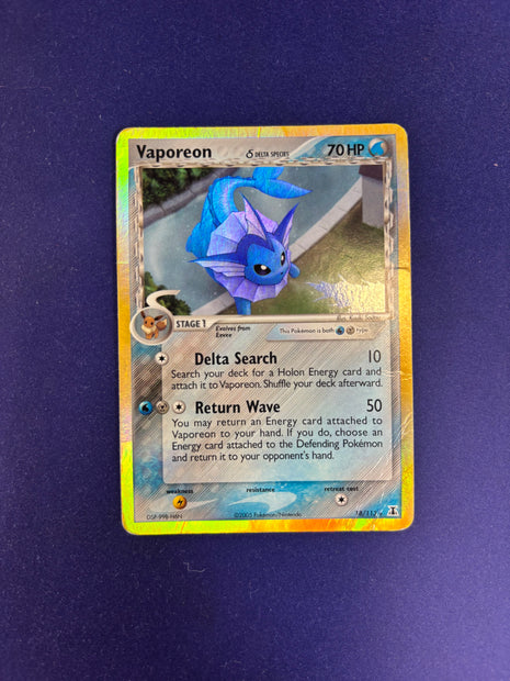 Vaporeon Holo 18/113 DMG Delta Species