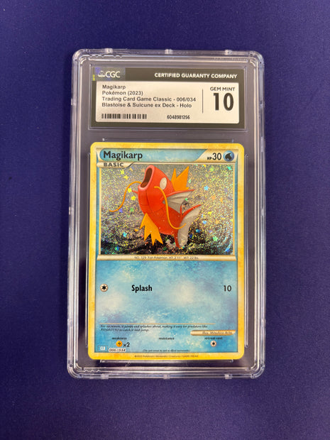 Magicarp 6/34 CGC 10 Blastoise Deck