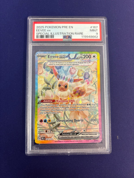 Eevee Ex Prismatic Evolutions Holo 167/131 PSA 9
