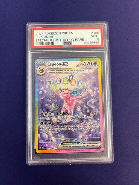 Espeon Ex Prismatic Evolutions Holo 155/131 PSA 9