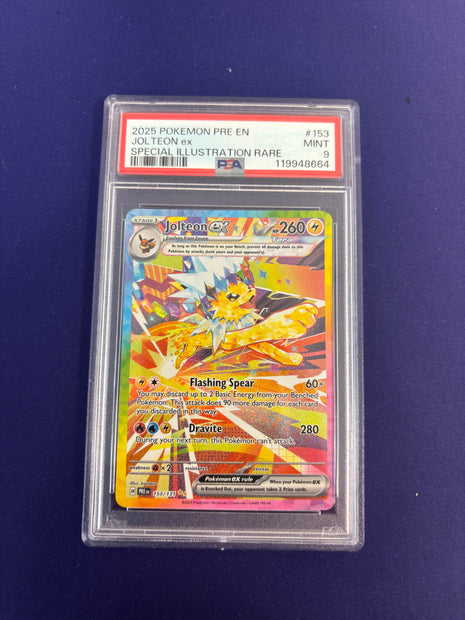 Jolteon Ex Prismatic Evolutions Holo 153/131 PSA 9