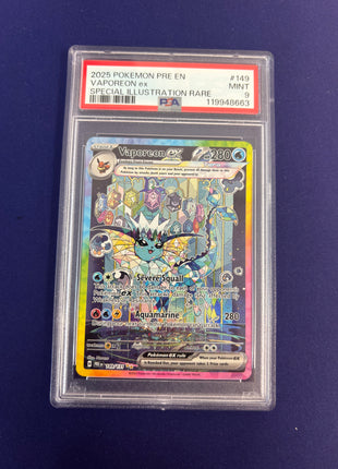 Vaporeon Ex Prismatic Evolutions Holo 149/131 PSA9
