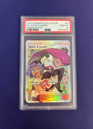 Jessie & James Hidden Fates Holo 68/68 PSA 10