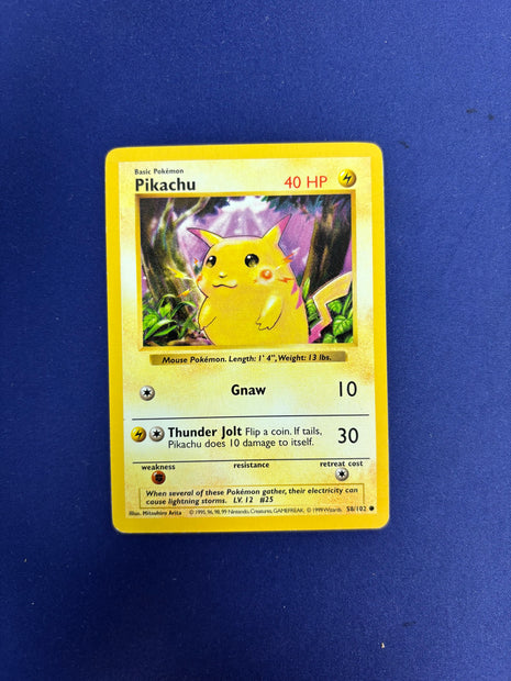 Red Cheeks Shadowless Pikachu LP+ Base Set
