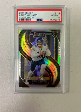 Caleb Williams [Silver Prizm] #114 - 2024 Panini Select Football PSA 10