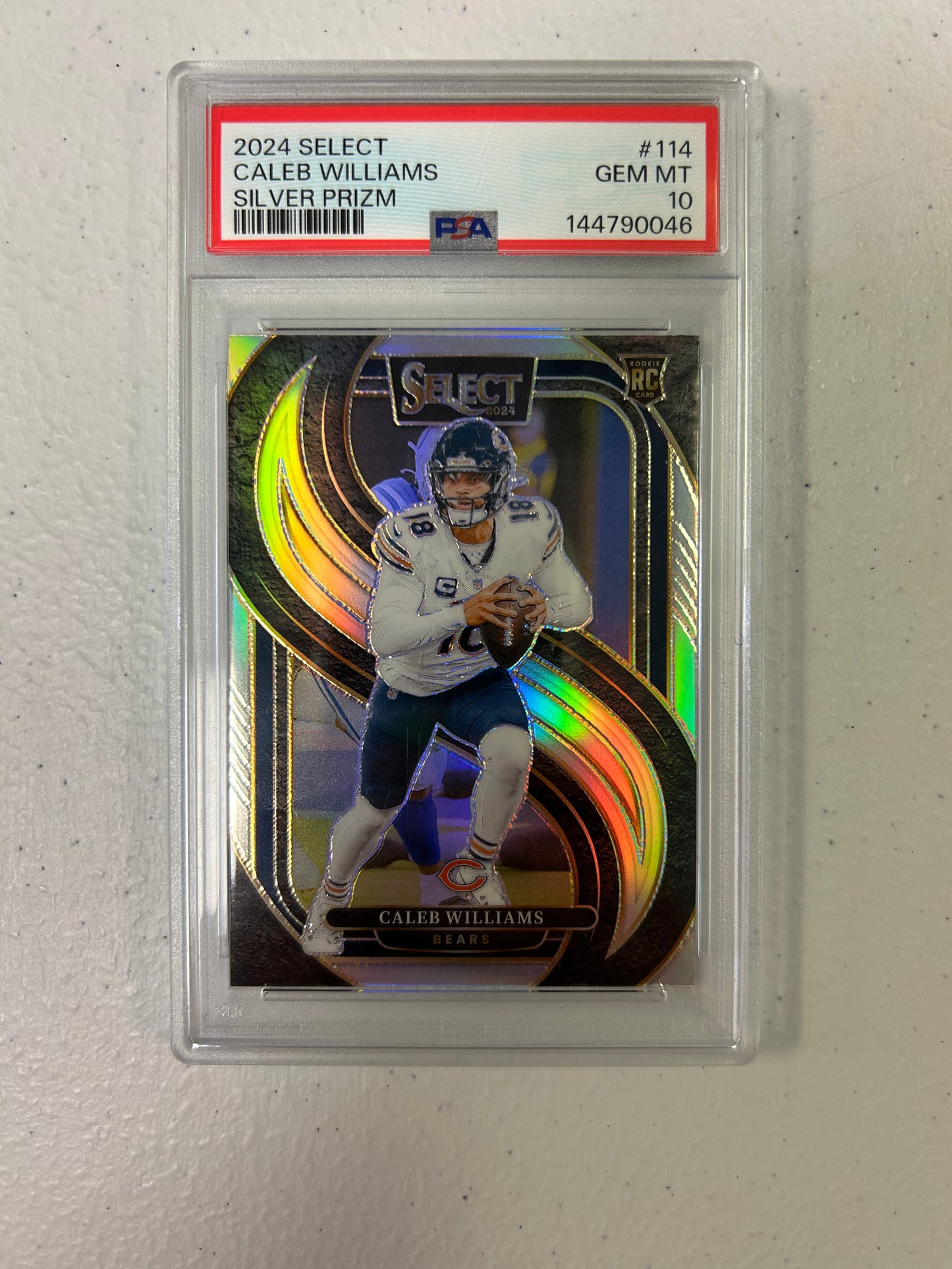 Caleb Williams [Silver Prizm] #114 - 2024 Panini Select Football PSA 10