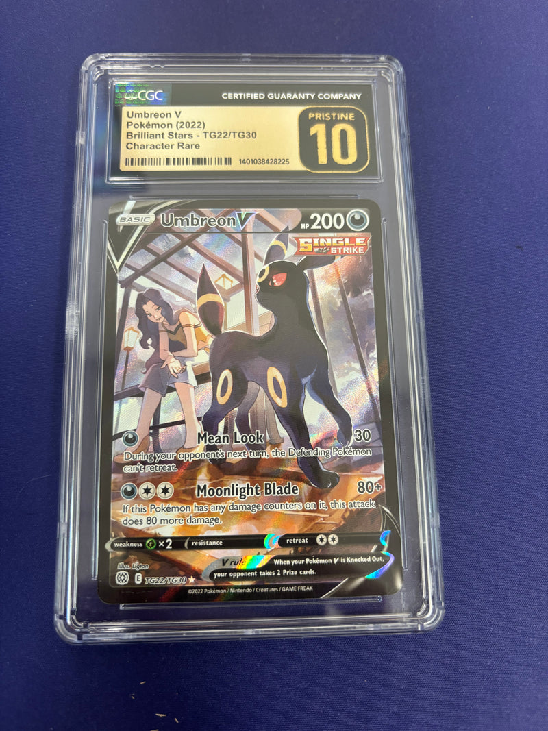Umbreon V 22/30 Holo Brilliant Stars CGC Pristine 10