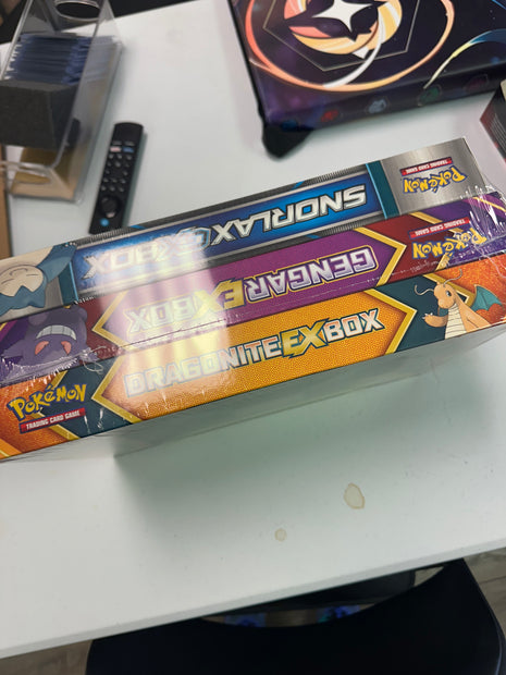 Dragonite Ex Box / Gengar Ex Box / Snorlax GX Box Sealed In Package