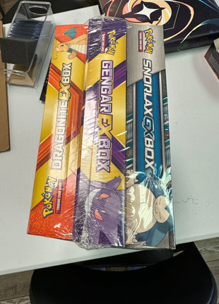 Dragonite Ex Box / Gengar Ex Box / Snorlax GX Box Sealed In Package