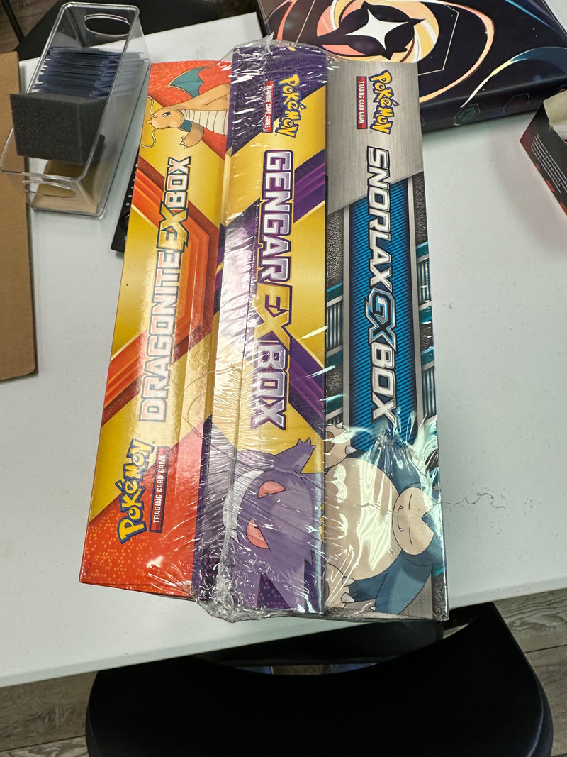 Dragonite Ex Box / Gengar Ex Box / Snorlax GX Box Sealed In Package
