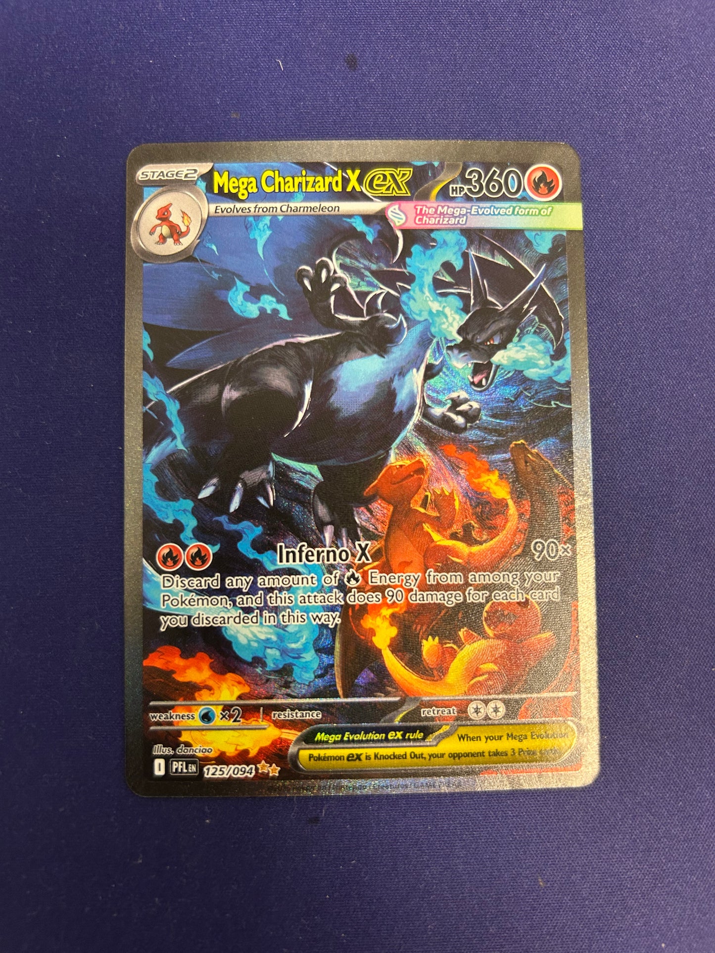 Mega Charizard X ex 125/94 - Phantasmal Flames (PFL) NM
