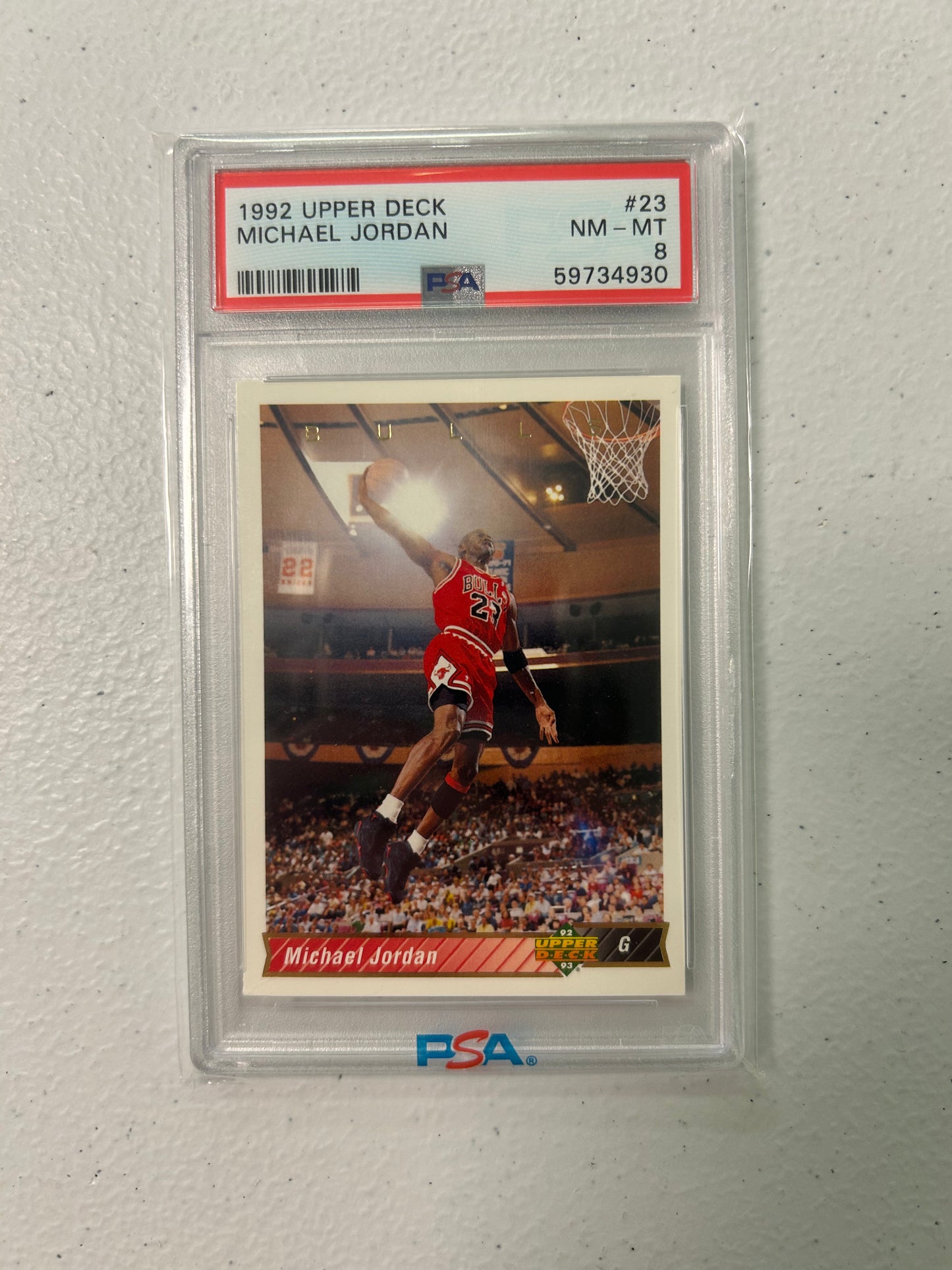 Michael Jordan #23 - 1992 Upper Deck Basketball PSA 8