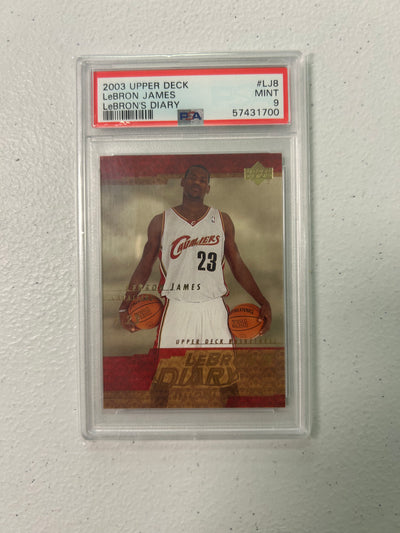 LeBron James #LJ8 - 2003 Upper Deck Lebron's Diary Basketball PSA 9