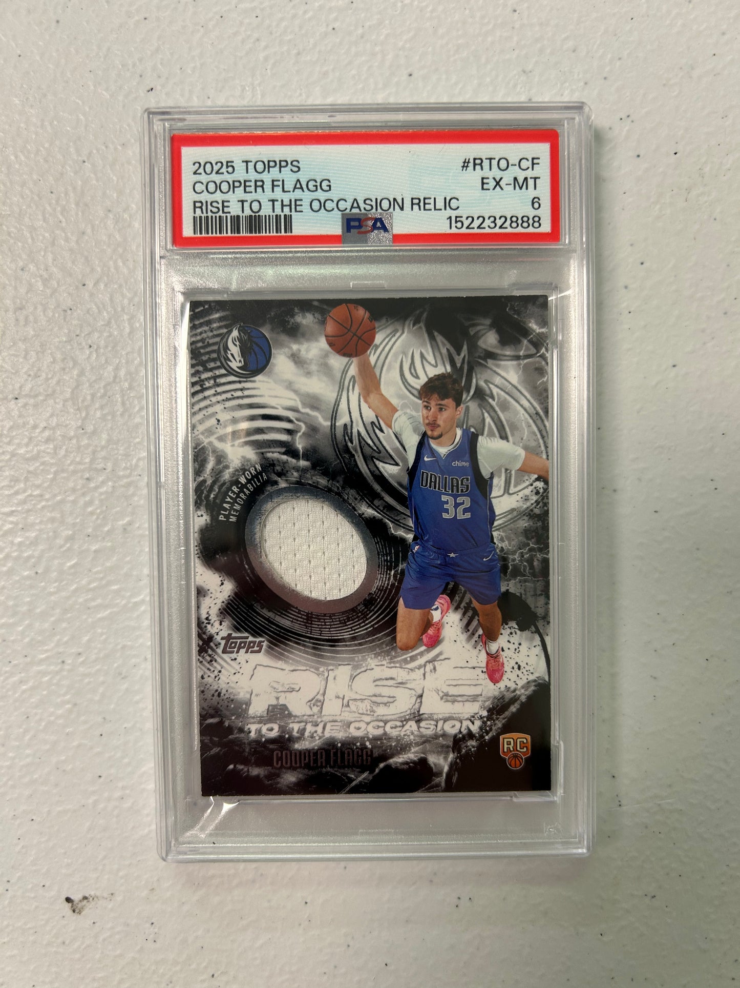 Cooper Flagg #RTO-CF - 2025 Topps Rise to the Occasion Relic Basketball PSA 6