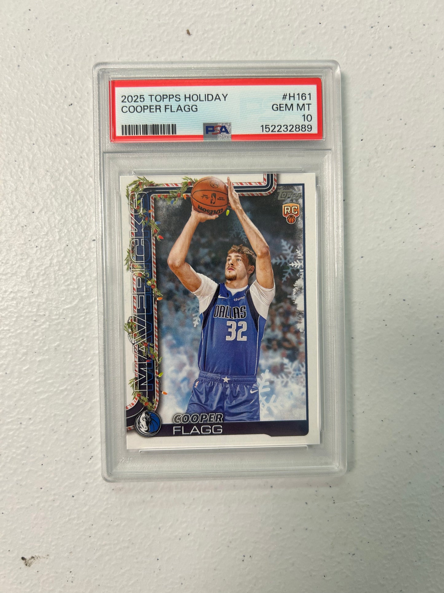 Cooper Flagg #H161 - 2025 Topps Holiday Basketball PSA 10