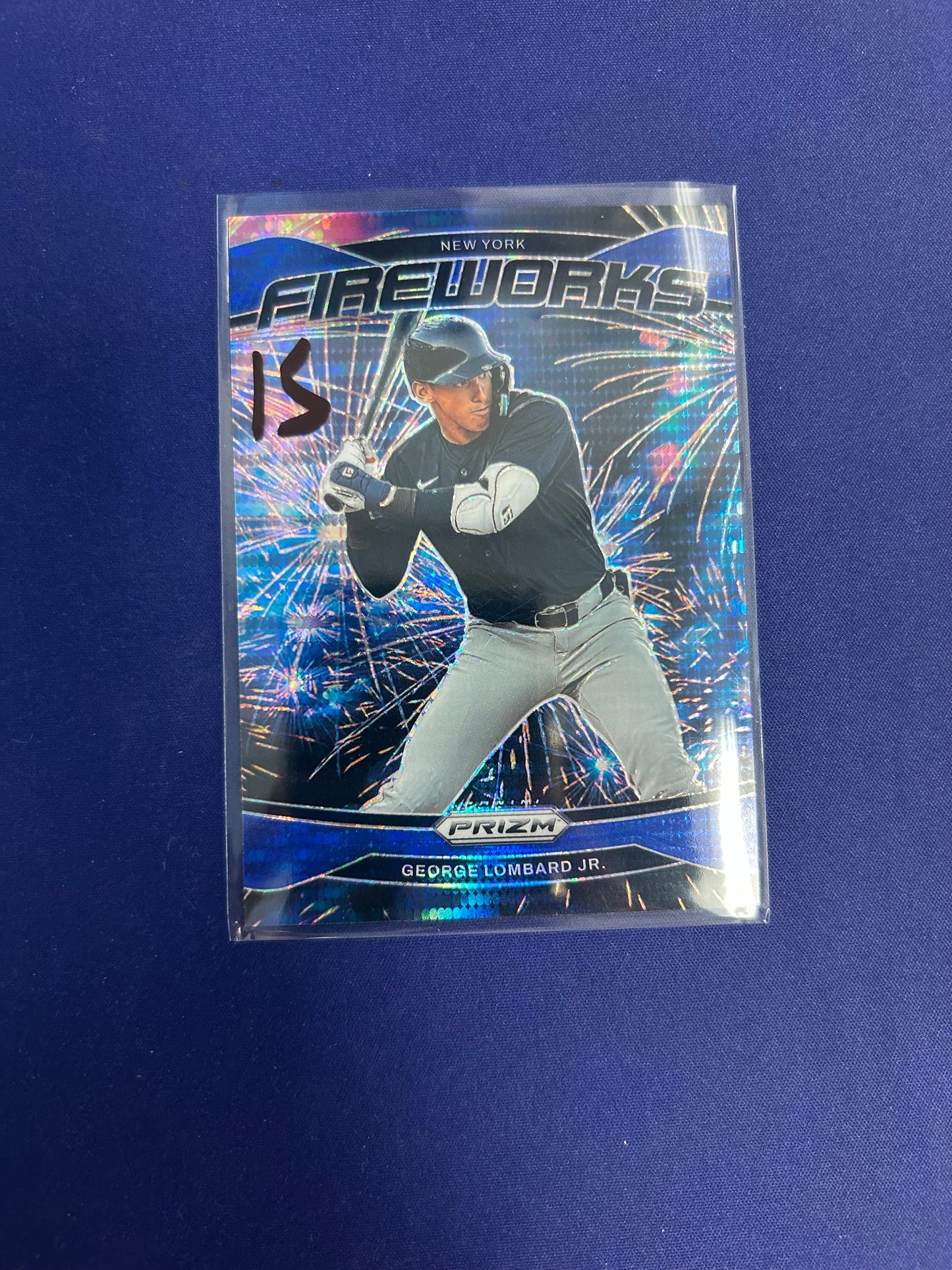 George Lombard Jr Fireworks Blue Pulsar /75 2025 Prizm NM