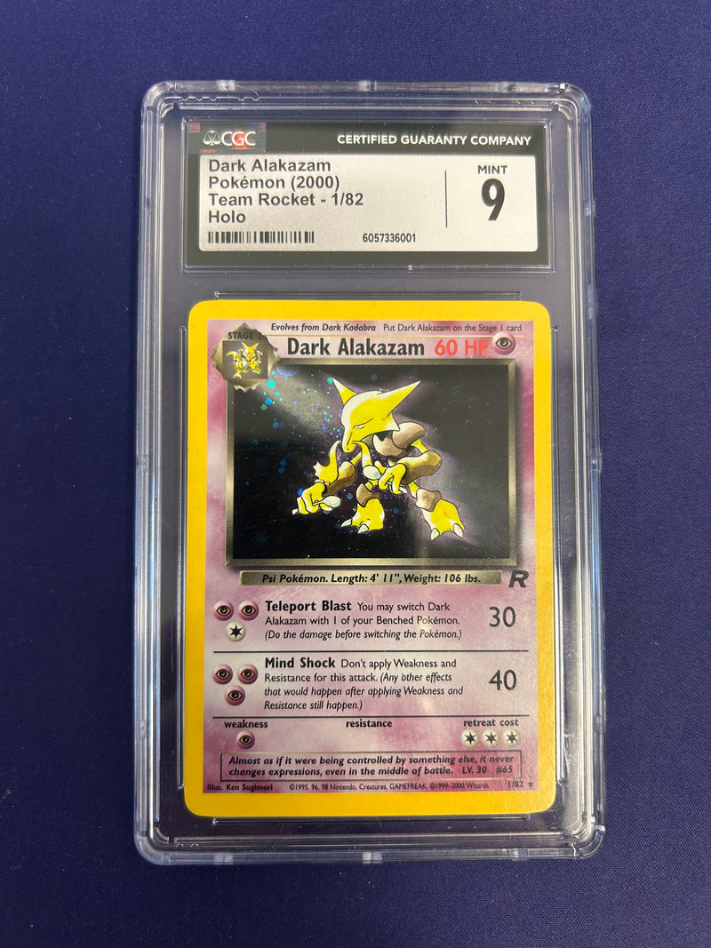 Dark Alakazam 1/82 - Team Rocket (TR) CGC 9