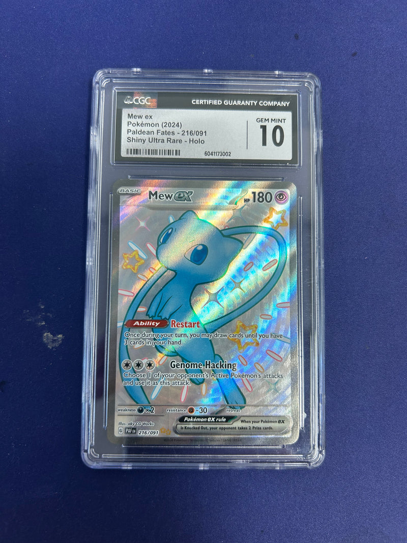 Mew ex 216/91 - Paldean Fates (PAF) CGC 10
