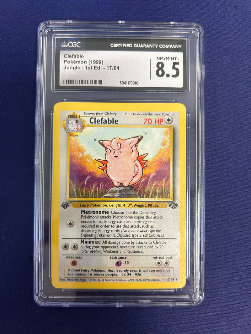 Clefable 17/64 [1st Edition] - Jungle (JU) CGC 8.5