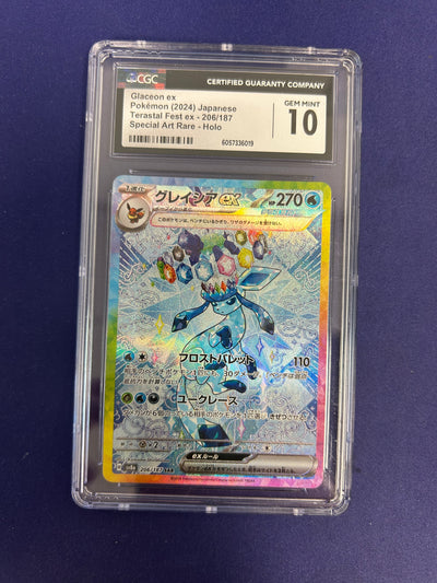 Glaceon Ex 206/187 - Japanese Terastal Festival (SV8A) CGC 10