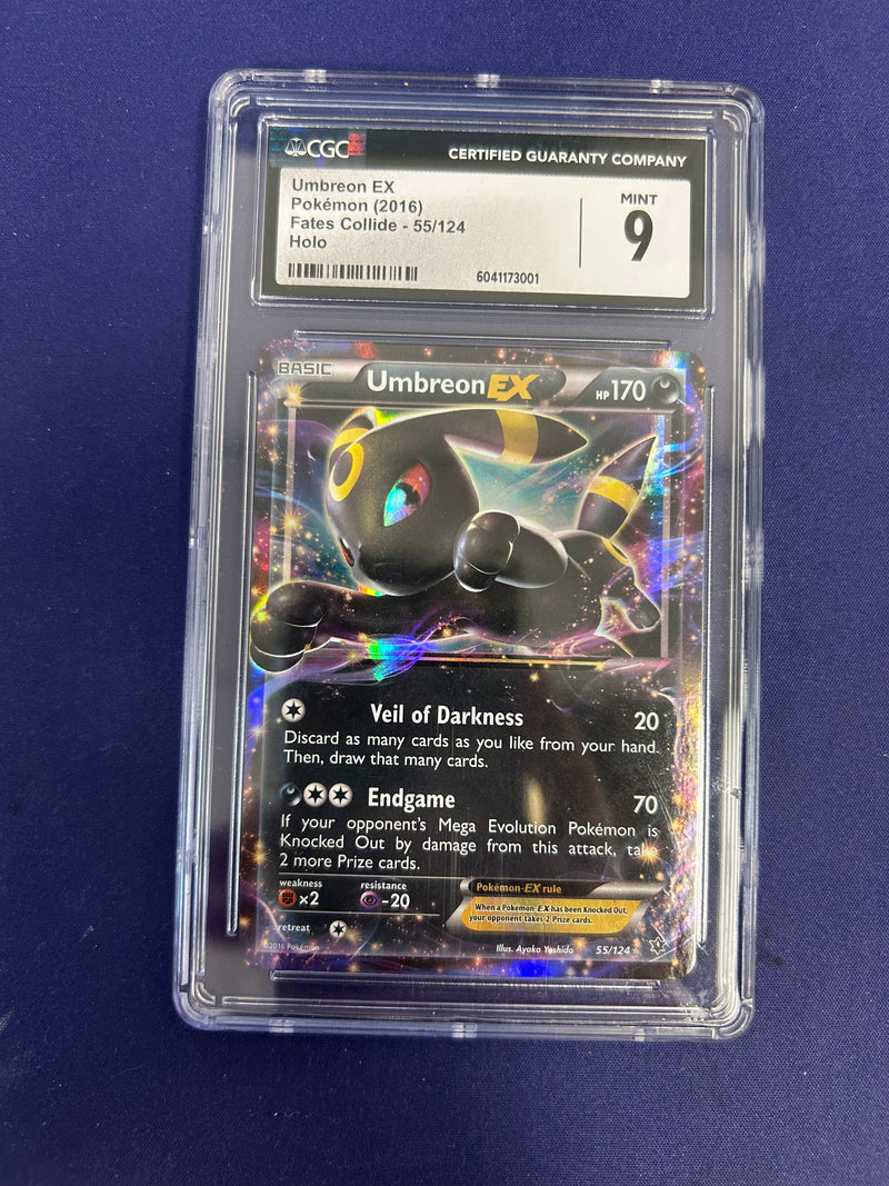 Umbreon EX 55/124 - Fates Collide (FCO) CGC 9