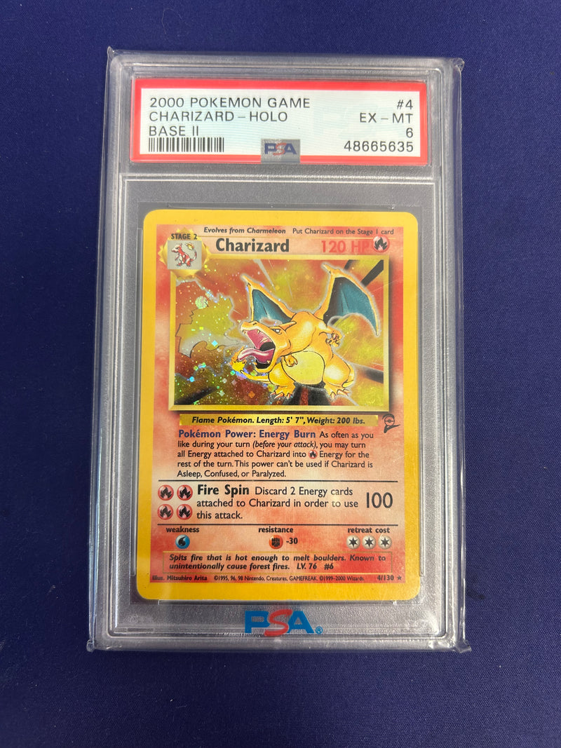 Charizard 4/130 - Base Set 2 PSA 6