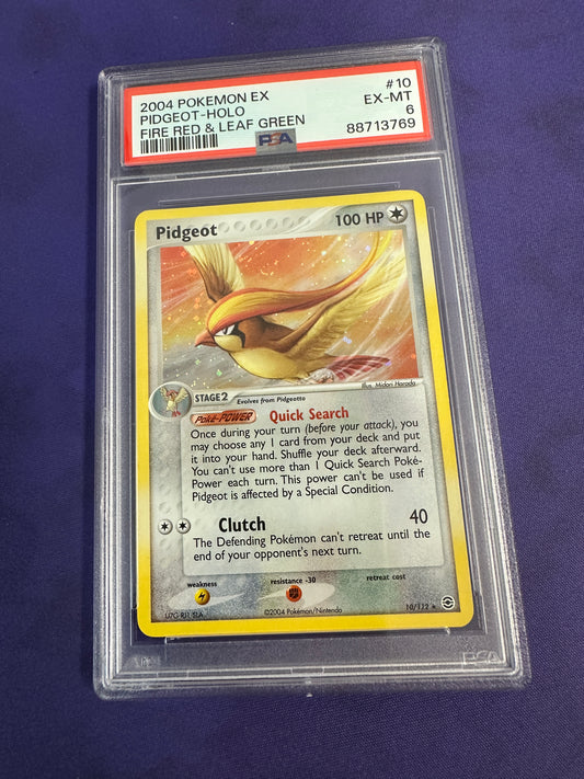 Pidgeot Holo Fire Red & Leaf Green PSA 6 10/112