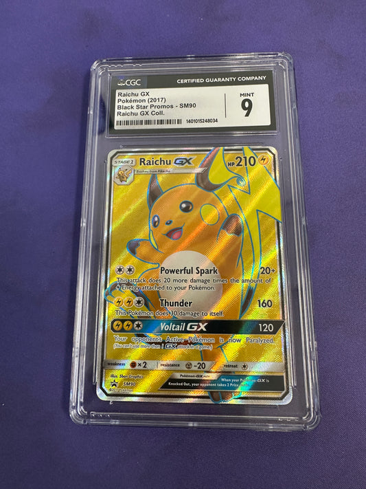 Raichu GX CGC 9 Pokemon Black Star SM 90