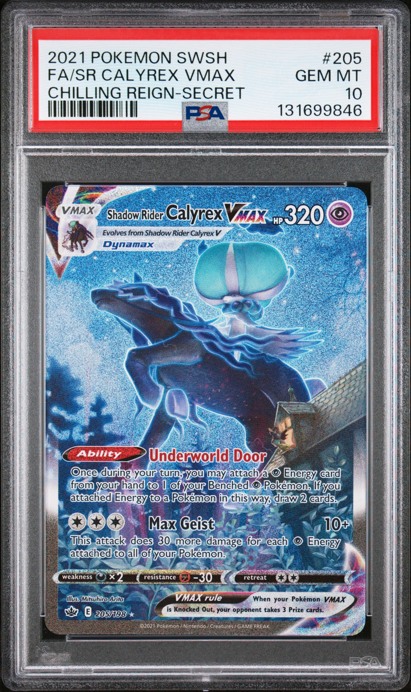 Shadow Rider Calyrex VMAX 205/198 - Chilling Reign (CRE) PSA 10