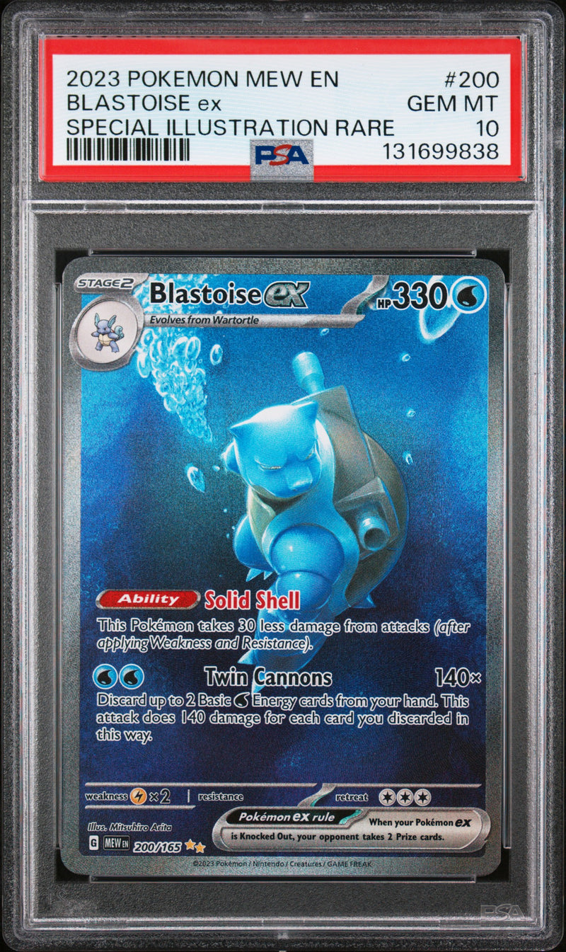 Blastoise ex 200/165 - Scarlet & Violet 151 (MEW) PSA 10