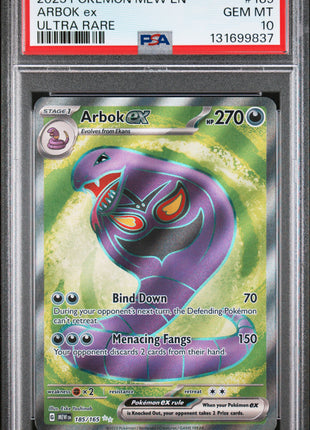 Arbok ex 185/165 - Scarlet & Violet 151 (MEW) PSA 10
