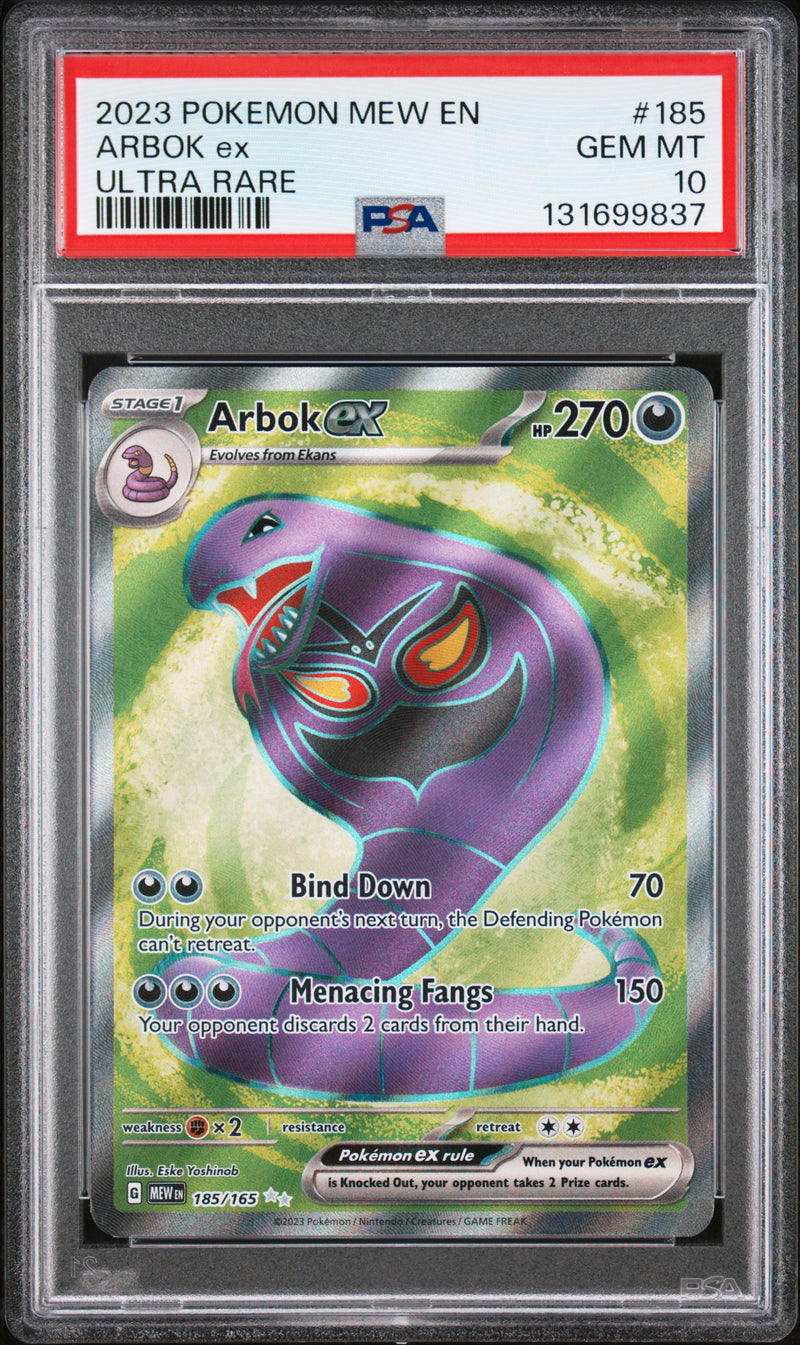 Arbok ex 185/165 - Scarlet & Violet 151 (MEW) PSA 10