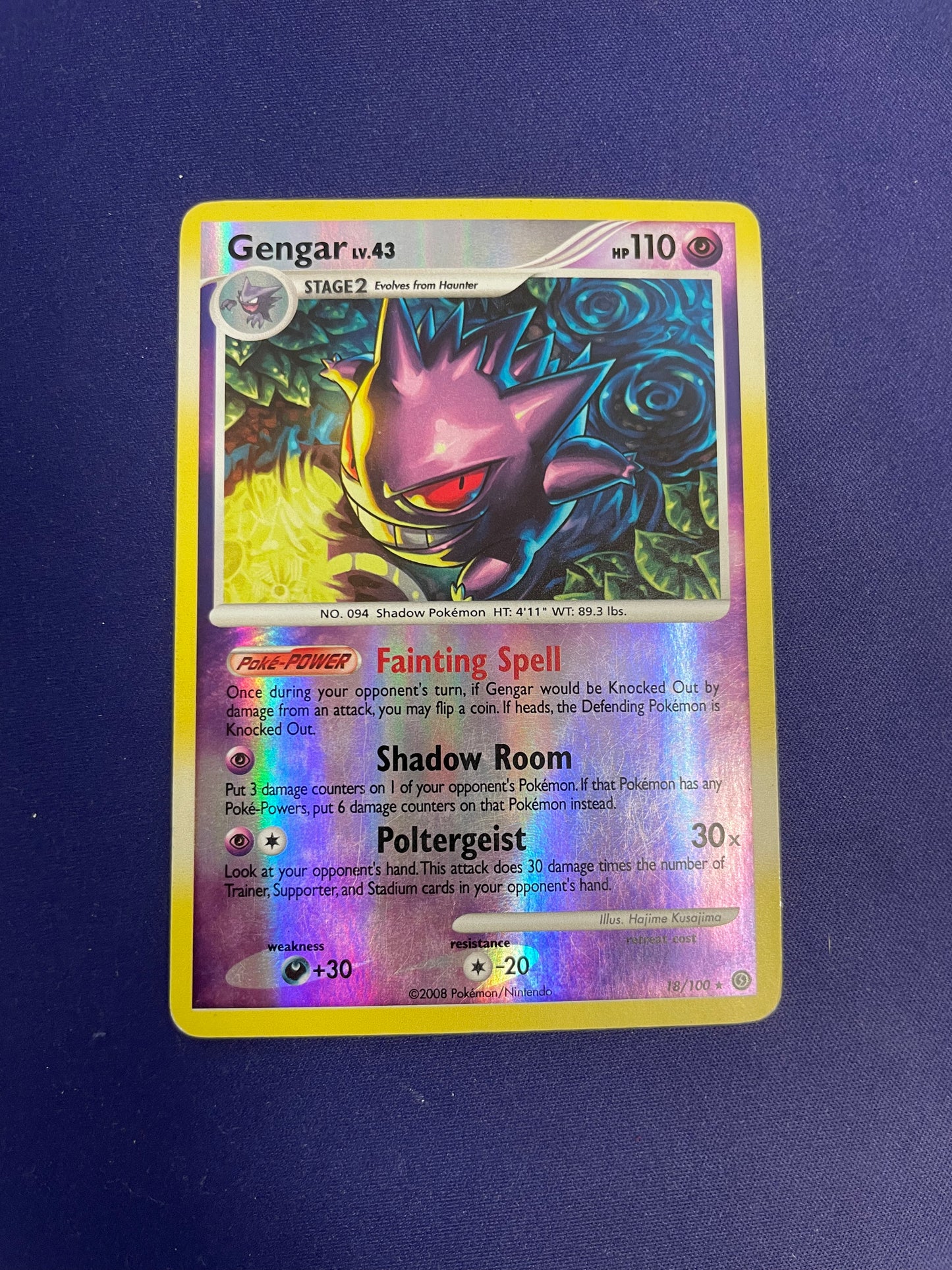 Gengar 18/100 [Reverse Holo] - Stormfront (SF) HP