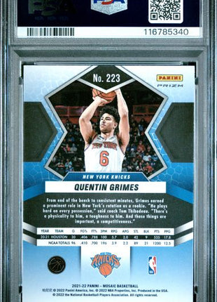 Quentin Grimes Peacock SSP PSA 10 RC 2021-22 Mosaic