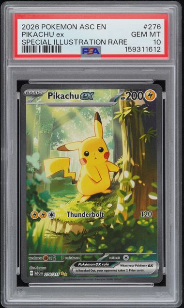 Pikachu ex 276/217 - Ascended Heroes (ASC) PSA 10