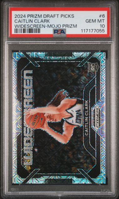 2024 Panini Prizm Draft Picks Widescreen #6 Caitlin Clark Widescreen-Mojo Prizm PSA 10