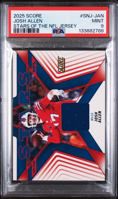 Josh Allen Stars of the NFL Patch 2025 Score PSA 9