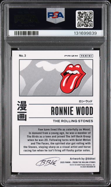 Ronnie Wood MANGA SSP PSA 9 2025 Prizm
