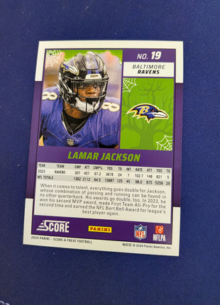 Lamar Jackson 2024 Score-A-Treat Trick or Treat /99