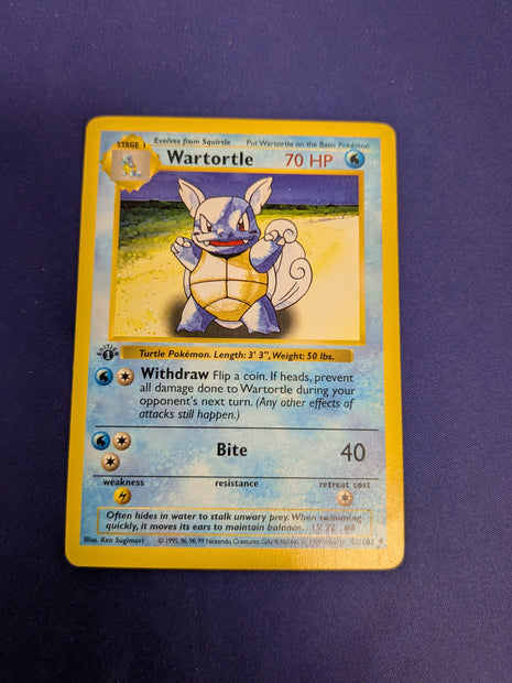 Wartortle 1st Edition 42/102 MP Pokemon