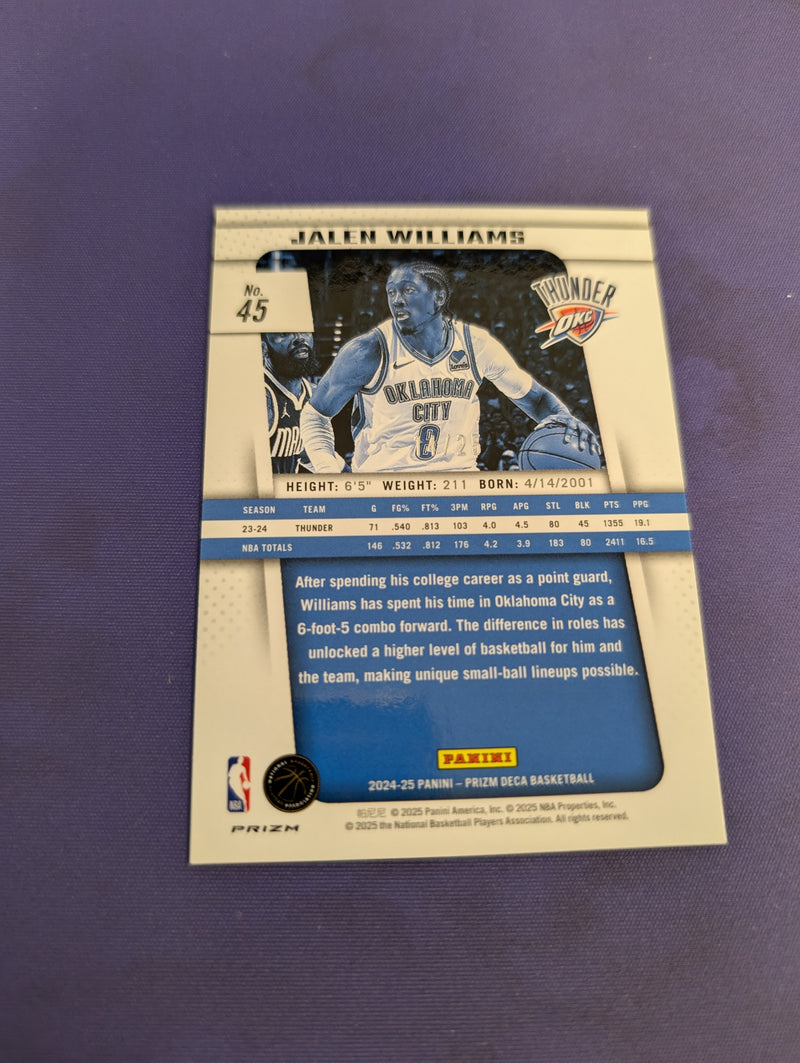 Jalen Williams /25 Prizm Deca 2024-25