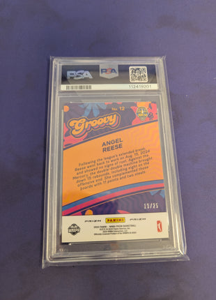 Angel Reese RC /25 PSA 9 Groovy Mojo Prizm 2024-25