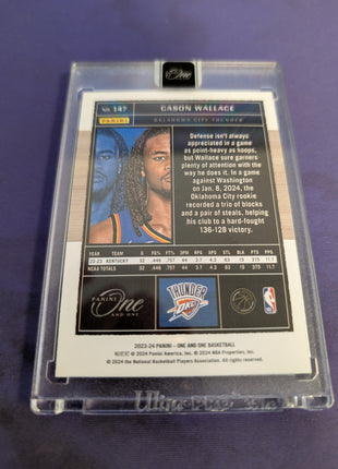 Cason Wallace RC Green 5/5 Sealed Panini One and One 2023-24