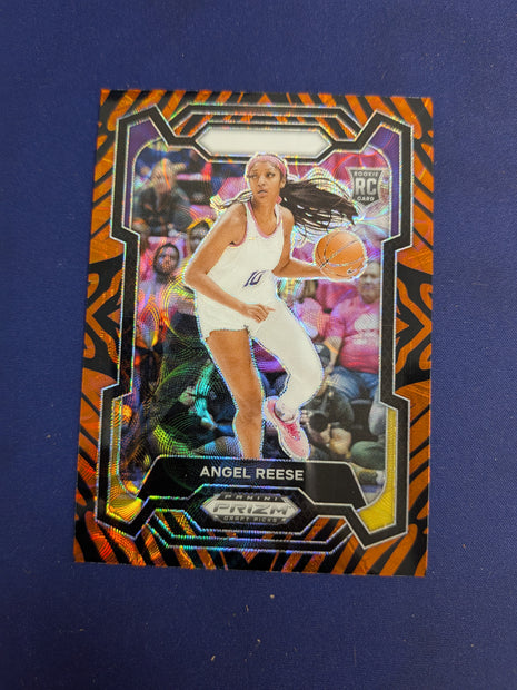 Angel Reese 2024 Prizm Draft Picks Tiger Stripe SSP RC