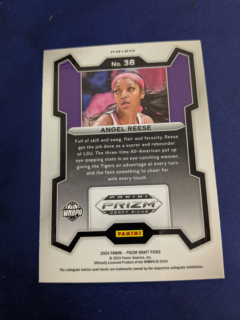 Angel Reese 2024 Prizm Draft Picks Tiger Stripe SSP RC