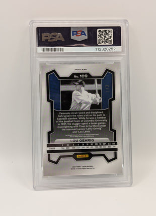 Lou Gehrig Black Gold Shimmer Prizms FOTL /3 PSA 8 2024 Panini