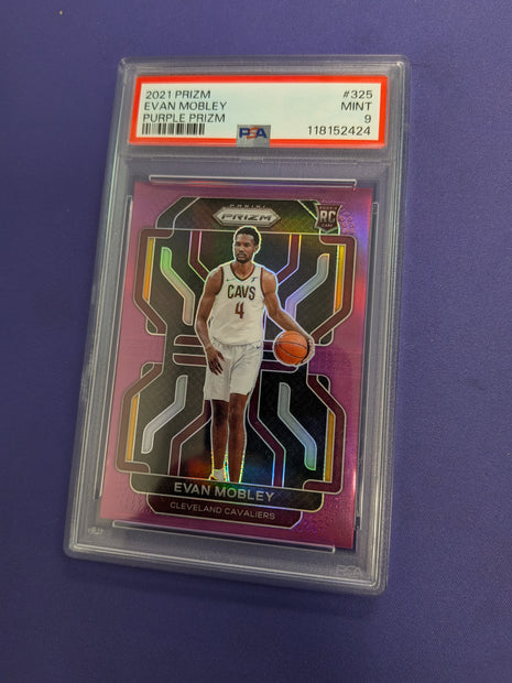 Evan Mobley Purple Prizm RC /99 PSA 9 2021-22 Prizm