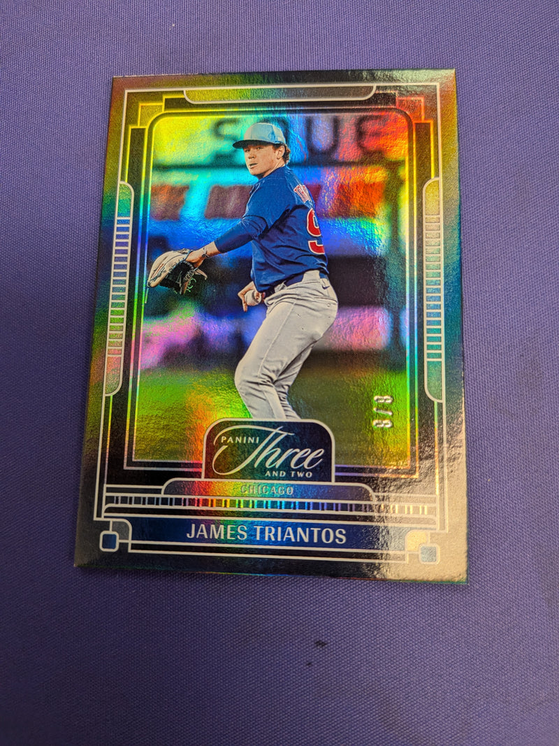James Triantos 8/8 Black Prospect Card 2025 Panini Three & Two
