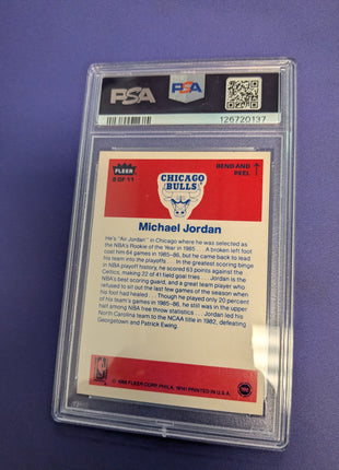Michael Jordan RC PSA 7 #8 1986-87 Fleer Sticker