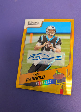 Sam Darnold Gold /5 AUTO 2021 Panini Classics Football